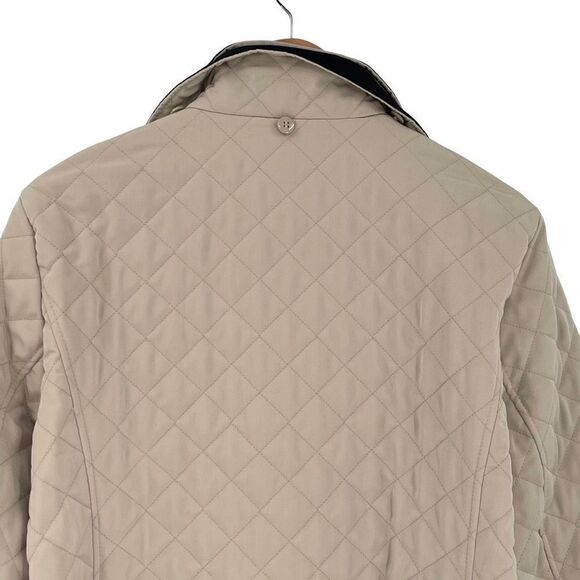 Nautica Quilted Coat Pockets Soft Warm Women XL Tan Black‎ - Picture 3 of 6